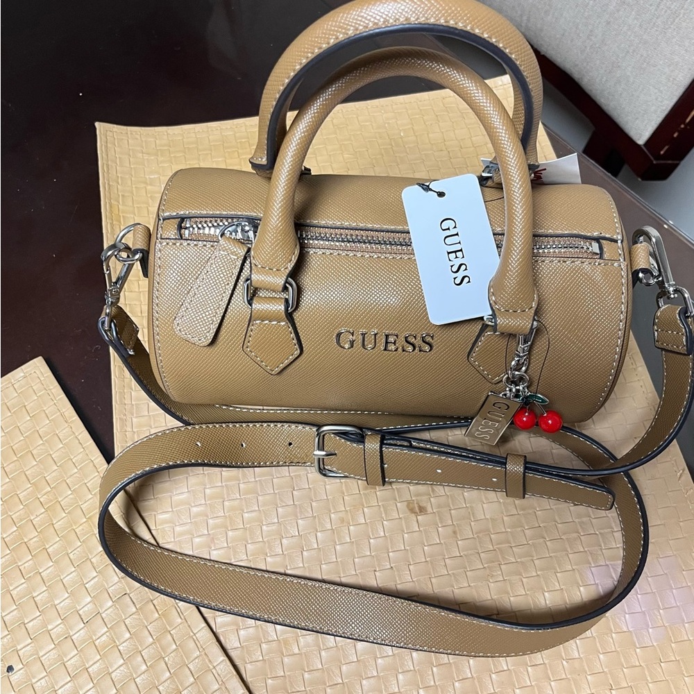 GUESS Brown Satchel Bag